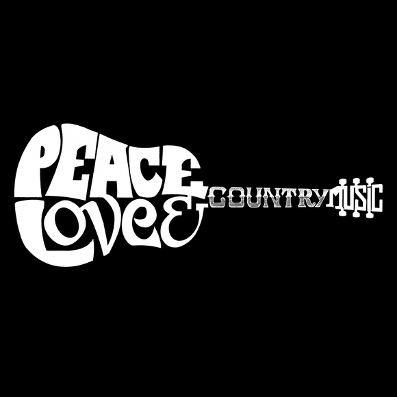 Women's Word Art Hooded Sweatshirt - Peace Love Country - Picture 2 of 2